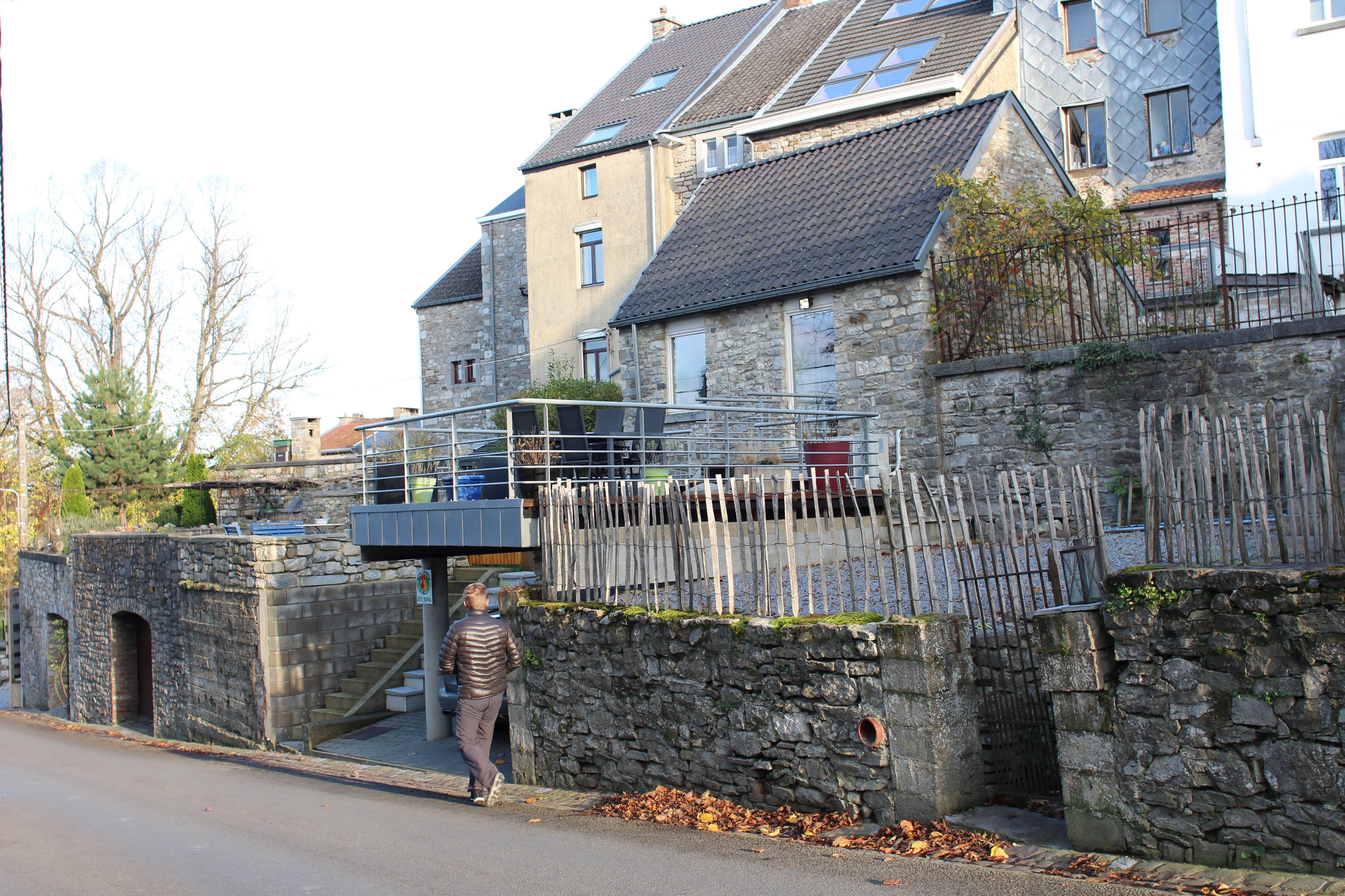 the house is on the rampart, with ridiculously thick walls